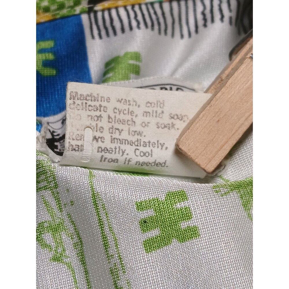 Vintage 70s Napili Made Hawaii Tropical Graphic Hawaiian Shirt Size L No Iron - Picture 13 of 13